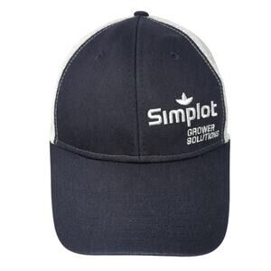 Simplot Grower Solutions Trucker Hat Blue One Size Adjustable Mesh Back